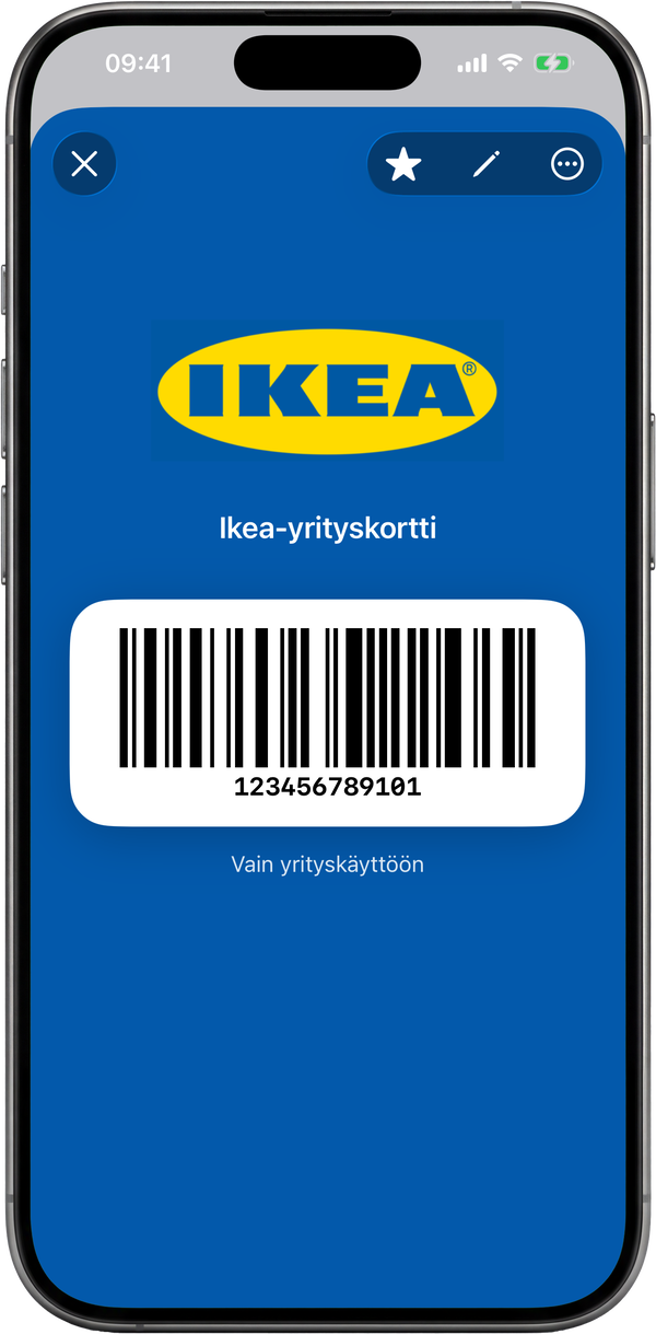 Näytä kassalla