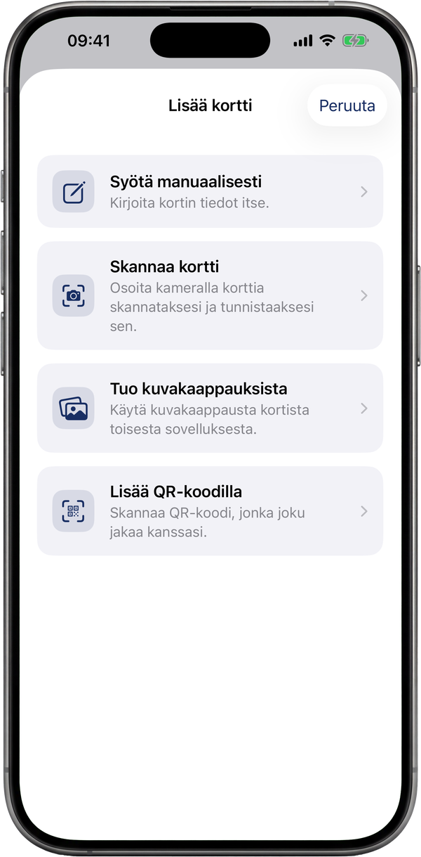 Skannaa mikä tahansa kortti