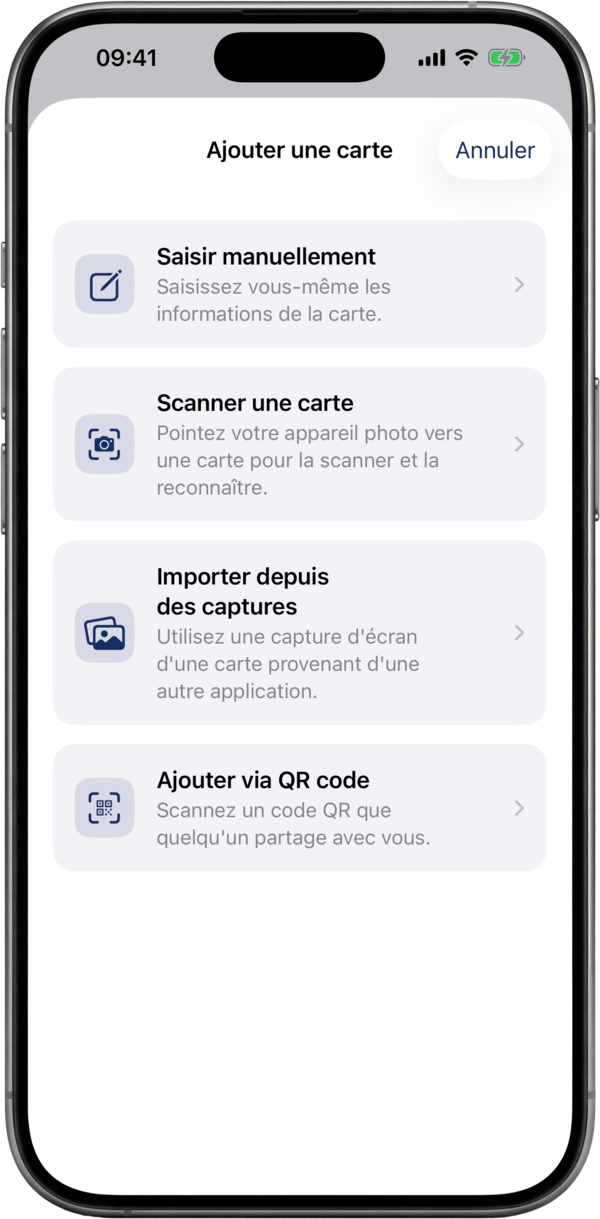 Scannez n'importe quelle carte