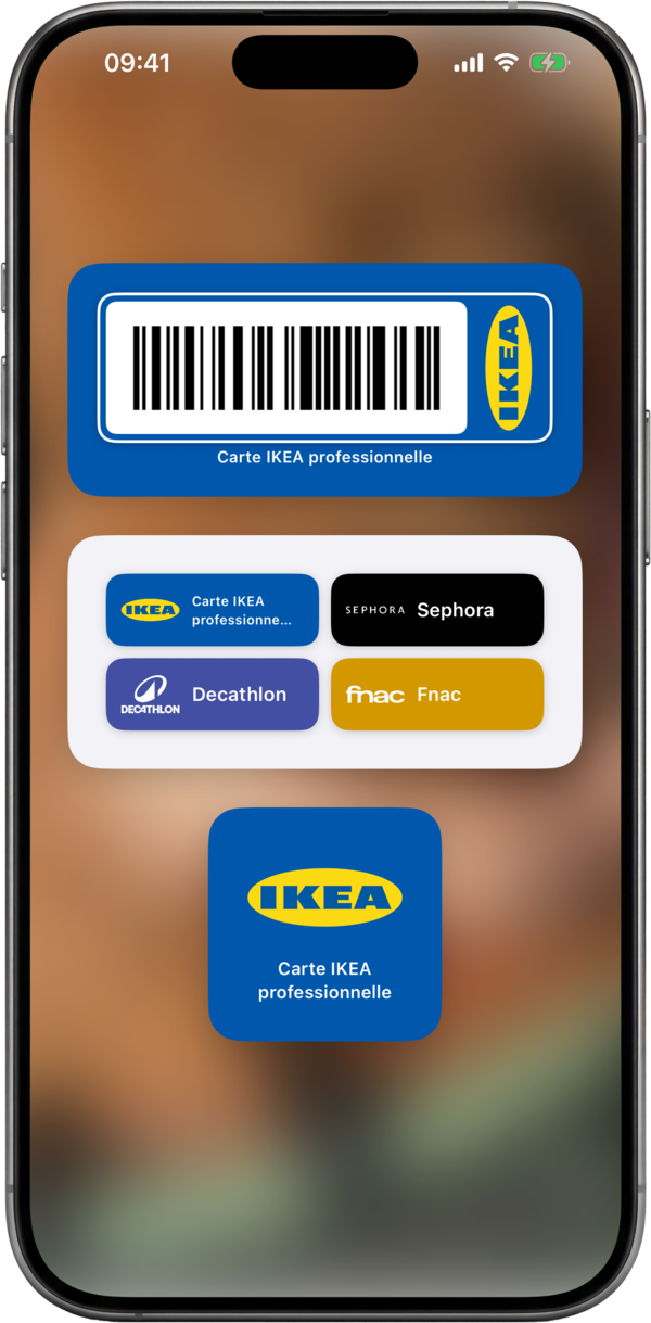 Widgets ShowCards sur l'écran d'accueil et l'écran de verrouillage