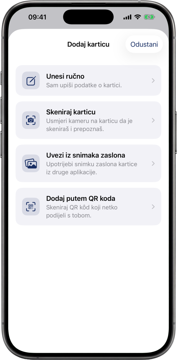 Skenirajte bilo koju karticu