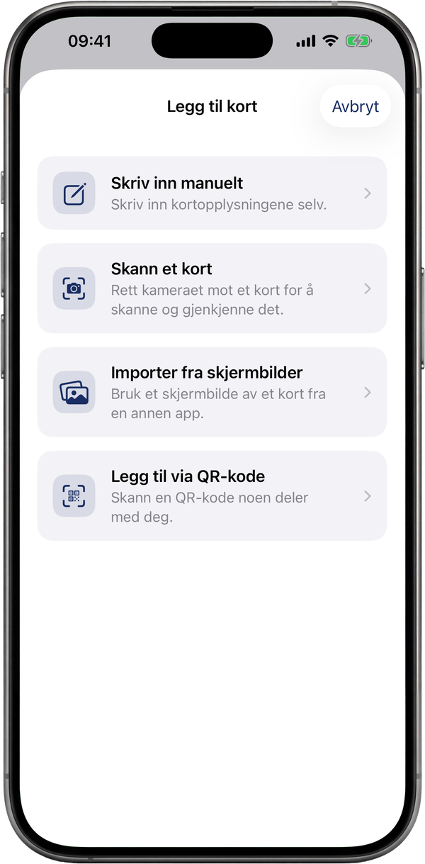 Skann ethvert kort