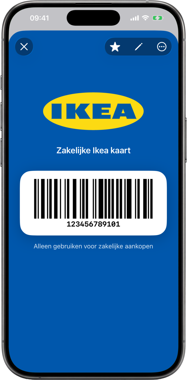 Toon aan de kassa