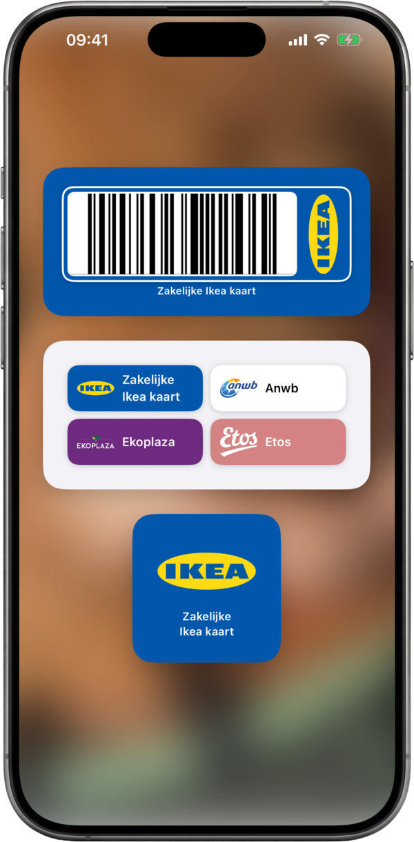 ShowCards-widgets voor start- en vergrendelscherm