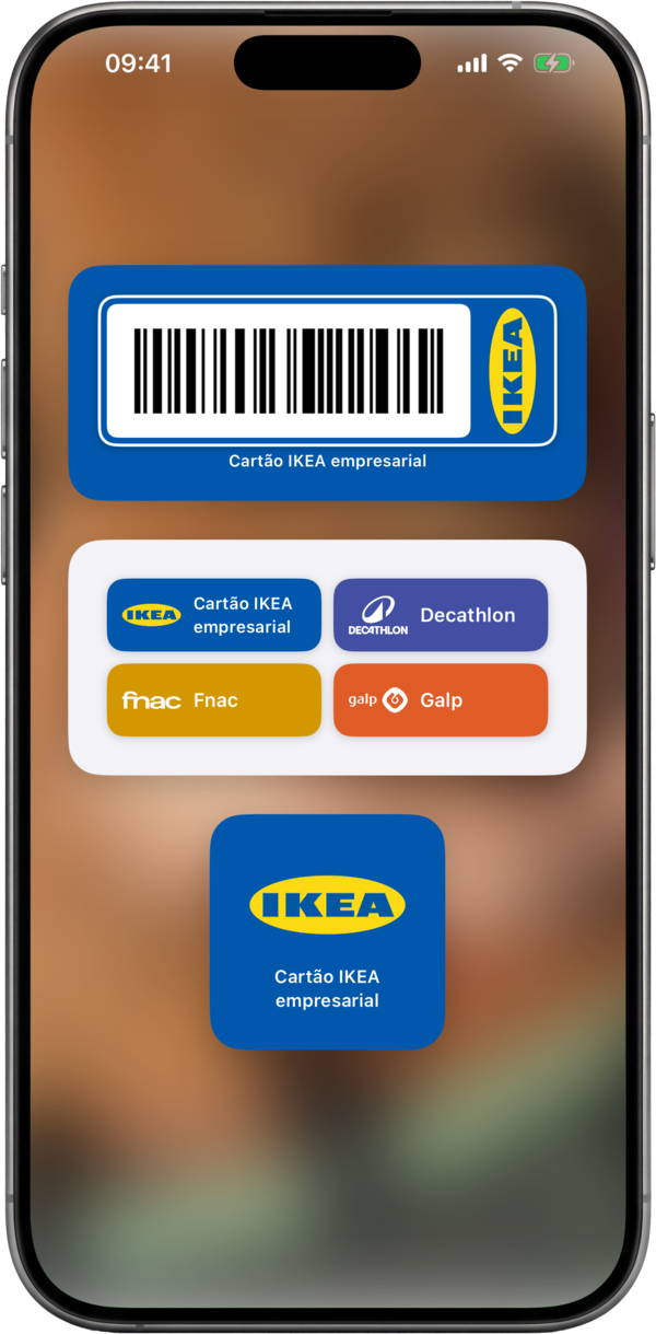 Widgets do ShowCards no ecrã inicial e de bloqueio